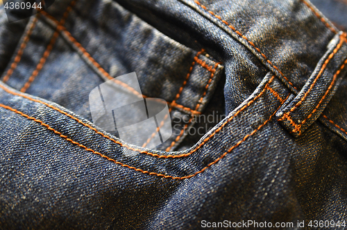 Image of Denim jeans with fashion design.
