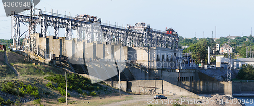 Image of Hydroelectric power plant at river Dniester, Moldova.