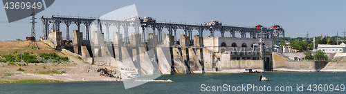 Image of Hydroelectric power plant at Dniester river, Moldova.