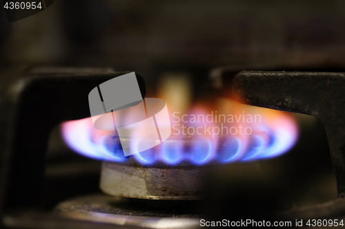 Image of gas stove burner closeup