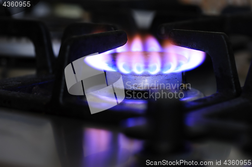 Image of gas stove burner closeup