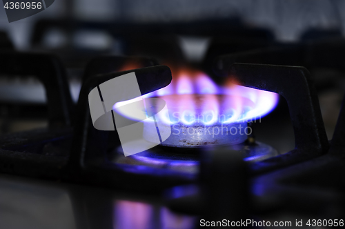 Image of gas stove burner closeup