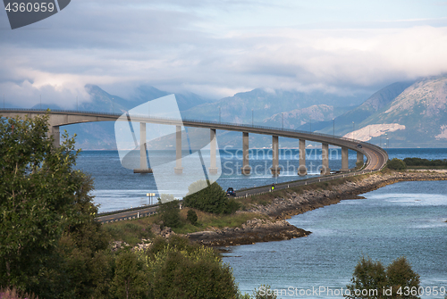 Image of modern bridge in Norway