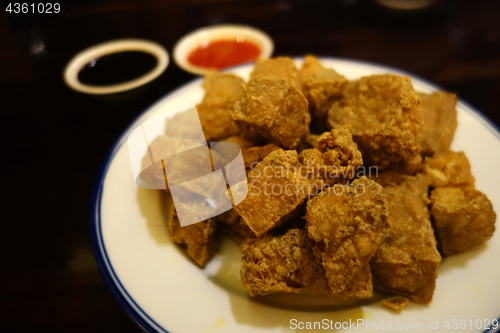 Image of Fried stinky tofu with sauce 