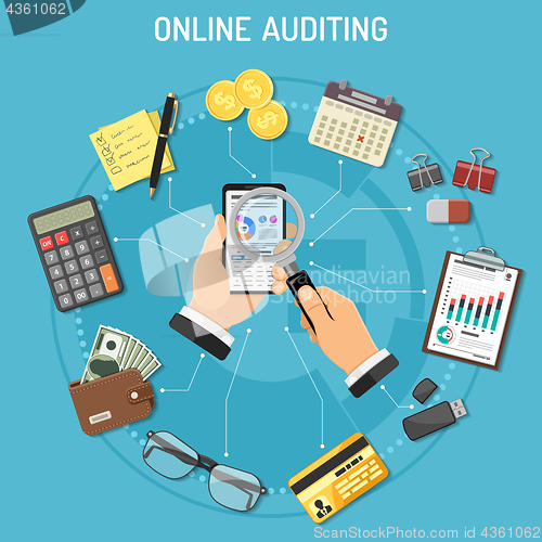 Image of Online Auditing, Tax process, Accounting Concept