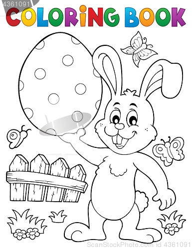 Image of Coloring book Easter rabbit theme 9