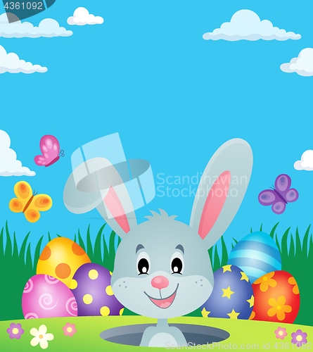 Image of Easter eggs and lurking bunny theme 3