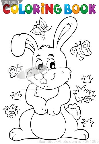 Image of Coloring book rabbit theme 7