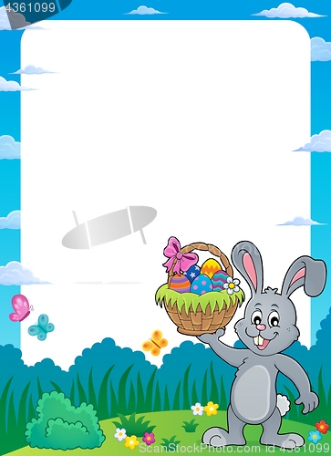 Image of Frame with Easter bunny thematics 1