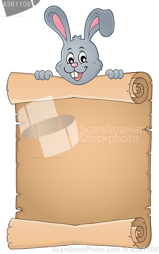 Image of Lurking Easter bunny with parchment 2