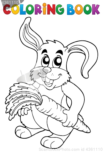 Image of Coloring book rabbit theme 5