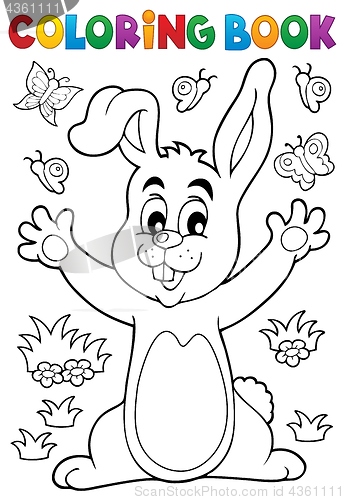 Image of Coloring book rabbit theme 6