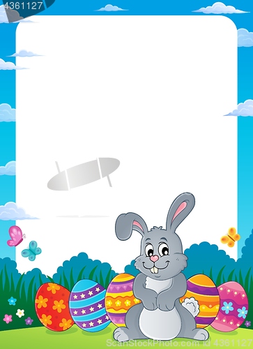 Image of Frame with Easter rabbit thematics 1