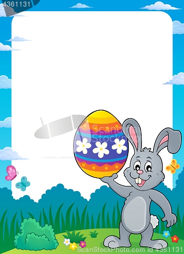 Image of Frame with Easter bunny topic 9