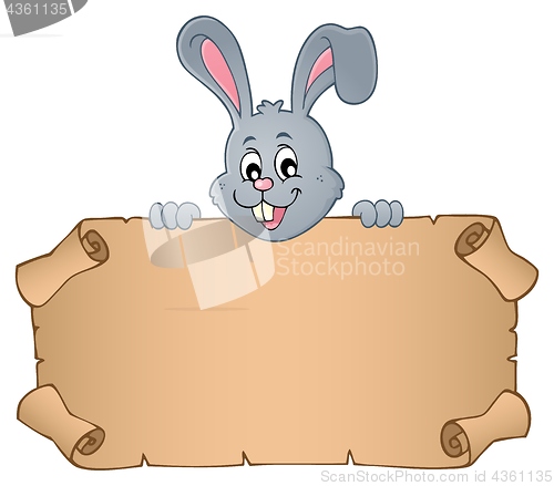 Image of Lurking Easter bunny with parchment 1