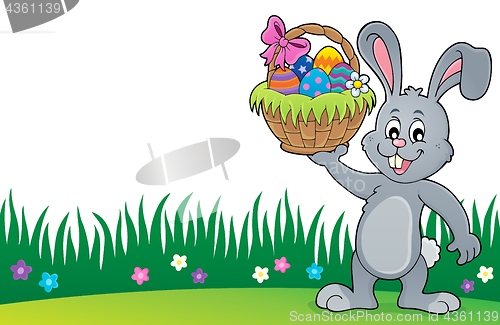 Image of Bunny holding Easter basket topic 3