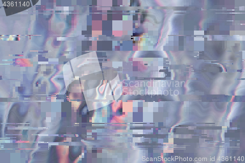 Image of styilsh abstract glitch background