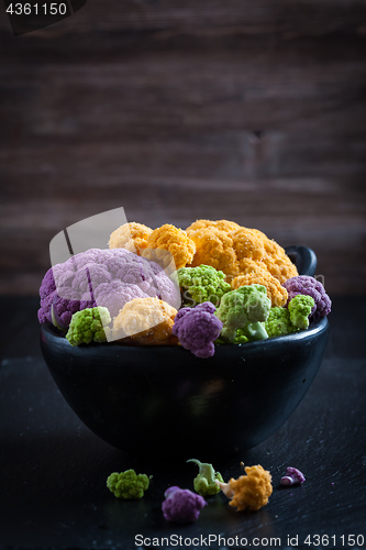 Image of Assortment of organic cauliflower 