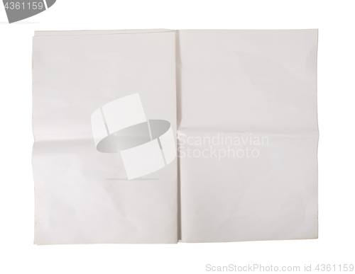 Image of Blank newspaper isolated