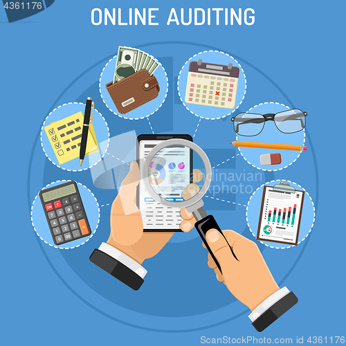 Image of Online Auditing, Tax process, Accounting Concept