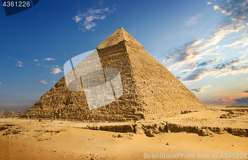 Image of Landscape with pyramid