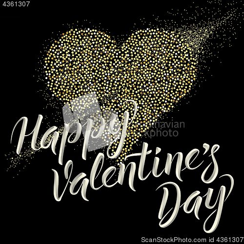 Image of Vector illustration card on valentine day