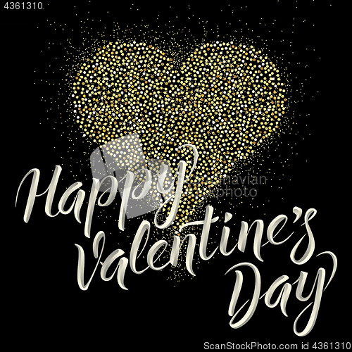 Image of Vector illustration card on valentine day