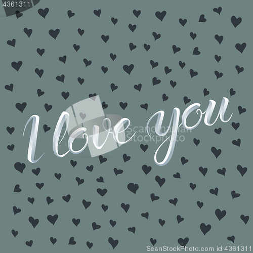 Image of Vector illustration card on valentine day