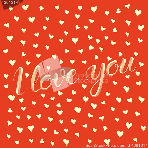 Image of Vector illustration card on valentine day