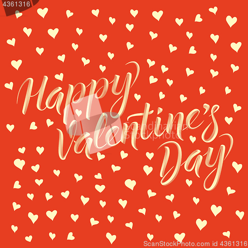 Image of Vector illustration card on valentine day