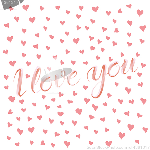 Image of Vector illustration card on valentine day