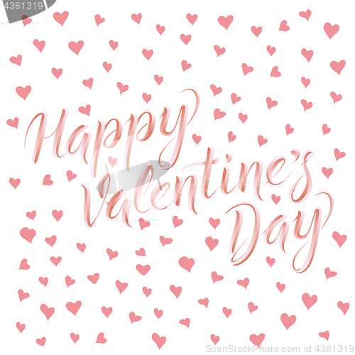 Image of Vector illustration card on valentine day