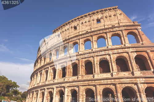 Image of Colosseum in matte toning