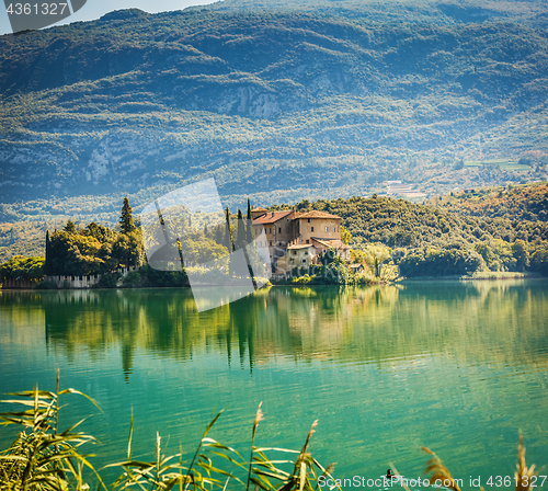 Image of Toblino lake with castle