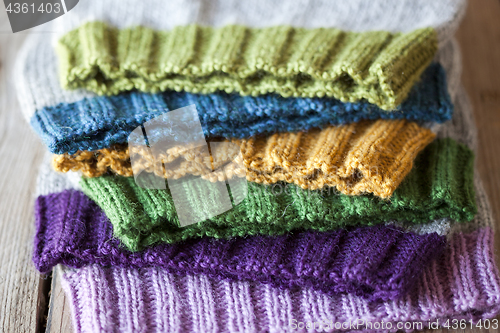 Image of Multicolored knitted hats