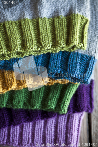 Image of Multicolored knitted hats