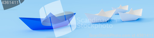 Image of a blue boat and some white