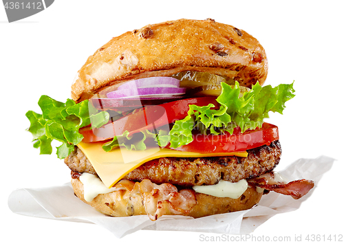 Image of fresh tasty burger 