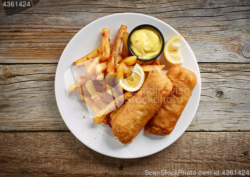 Image of plate of fish and chips