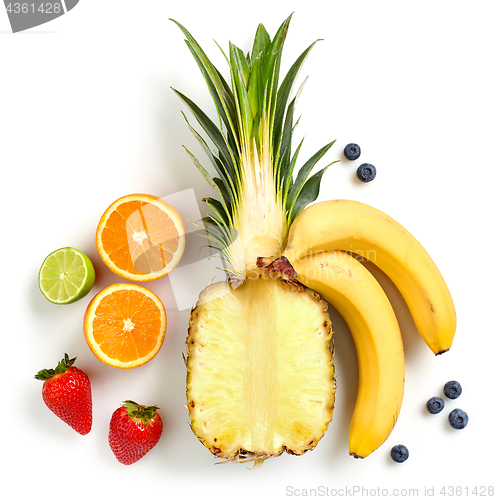 Image of various fresh colorful fruits