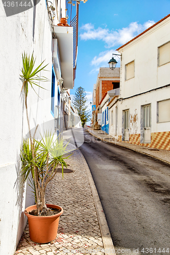 Image of Beautiful narrow street of Alvor, Portugal