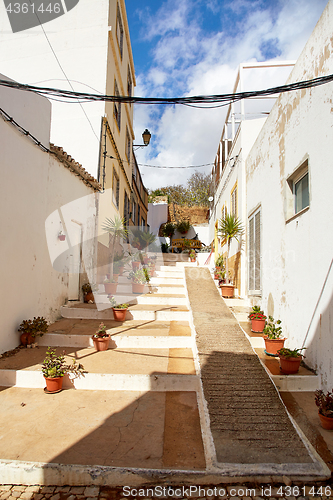 Image of Beautiful narrow street of Alvor, Portugal