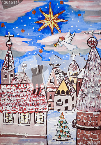 Image of child Christmas drawing