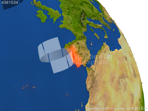 Image of Map of Portugal in red