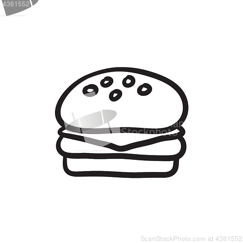 Image of Hamburger sketch icon.