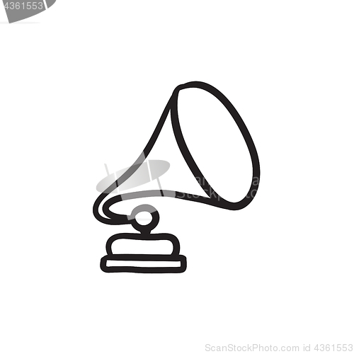 Image of Gramophone sketch icon.