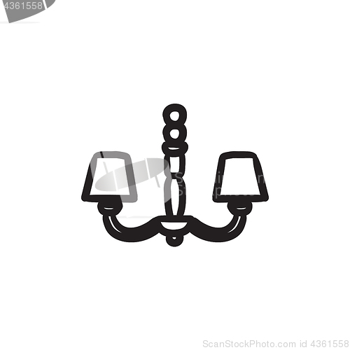 Image of Chandelier sketch icon.