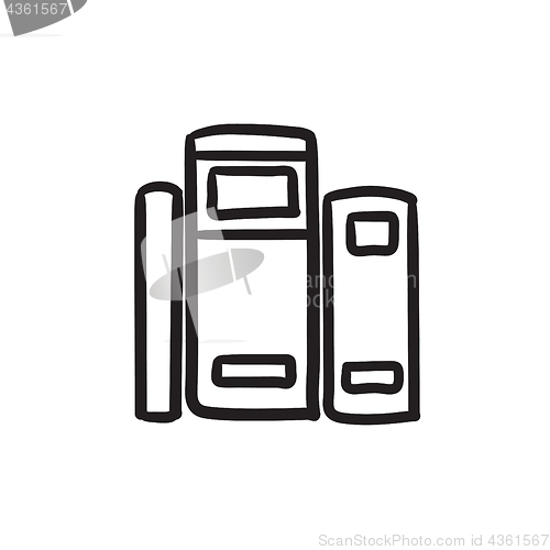 Image of Books sketch icon.