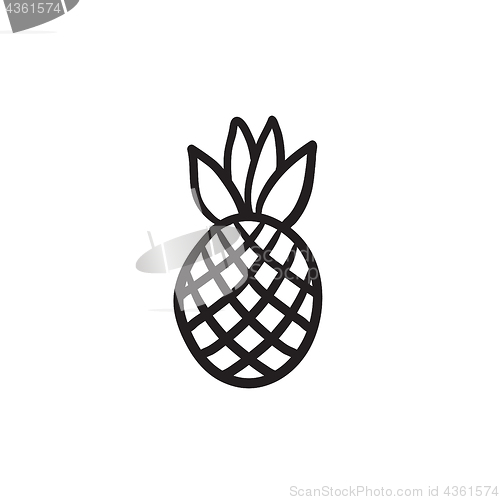 Image of Pineapple sketch icon.