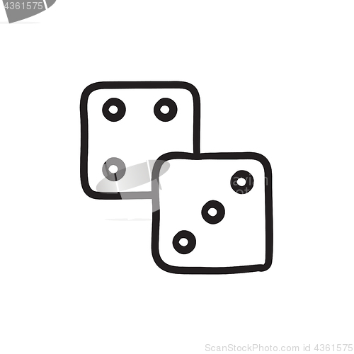 Image of Dice sketch icon.